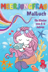 Meerjungfrau-Malbuch für Kinder von 4-8 Jahren
