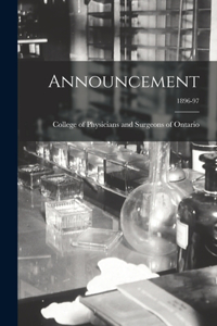 Announcement; 1896-97