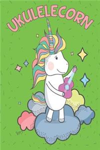 UkuleleCorn Music Sheets With Ukulele Cord Chart, Ukulele Tabs For Kids Learning To Play The Ukulele & Love Unicorns