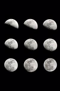 Moon Phases Notebook Journal 120 College Ruled Lined Pages 6 X 9