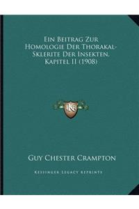 Ein Beitrag Zur Homologie Der Thorakal-Sklerite Der Insekten, Kapitel II (1908)
