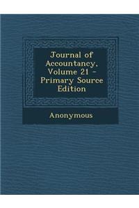 Journal of Accountancy, Volume 21
