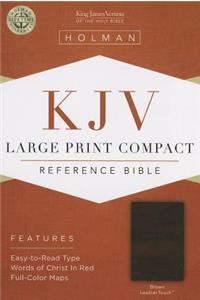 KJV Large Print Compact Reference Bible, Brown LeatherTouch