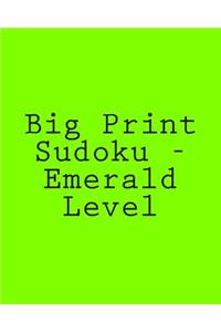 Big Print Sudoku - Emerald Level