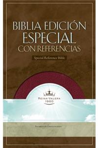 RVR 1960 Biblia con Referencias, borgoña piel fabricada con índice