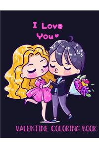 I Love u Valentine coloring book