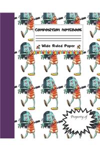 Composition Notebook Wide Ruled Paper