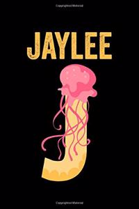 Jaylee: Journal (Diary, Notebook) Personalized Custom Name Alphabet Jellyfish Birthday Gift for Girls