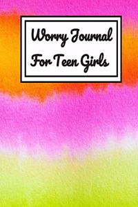 Worry Journal For Teen Girls