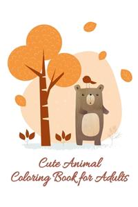 Cute Animal Coloring Book for Adults