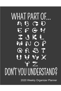 What Part Of...Don't You Understand? 2020 Weekly Organizer Planner