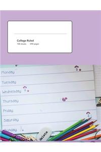 The Days Of The Week Composition Book