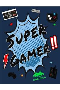 Super Gamer Guitar Tablature Notebook