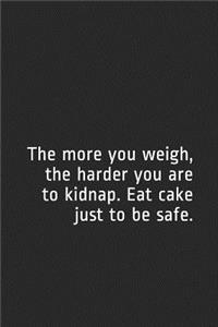 The More You Weigh, the Harder You Are to Kidnap. Eat Cake Just to Be Safe.