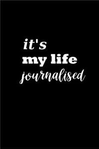 Journal It's My Life Journalised UK Spelling Diary Black White