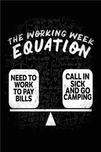 The Working Week Equation = Need To Work To Pay Bills * Call In Sick And Go Camping