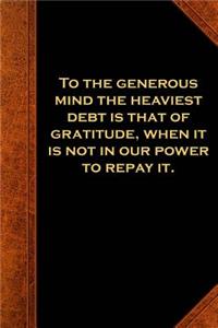 Ben Franklin Quote Journal Generous Mind Gratitude Power Vintage Style