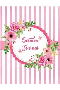 Sermon Journal Notebook Ring of Flowers
