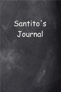 Santito Personalized Name Journal Custom Name Gift Idea Santito