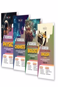 Educart CBSE Class 11 Question Bank PHYSICS, CHEMISTRY, BIOLOGY & ENGLISH 2024-25 Bundle (Set of 4 Books) For 2025 Board Exams