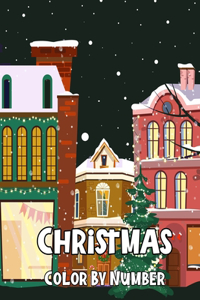 Large Print Christmas Color By Number Adult Coloring Book