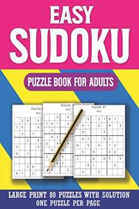 Easy Sudoku Puzzle Book For Adults