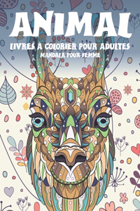 Livres à colorier pour adultes - Mandala pour femme - Animal