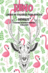 Libros de colorear para adultos - Patrones increíbles Mandala y relajante - Animales - Reno