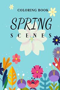 Spring Scenes Coloring book