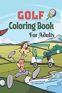 Golf Coloring Book For Adults
