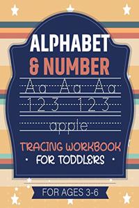 Alphabet and Number tracing workbook for toddlers for ages 3-6