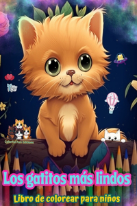 gatitos más lindos - Libro de colorear para niños - Escenas creativas y divertidas de risueños gatitos
