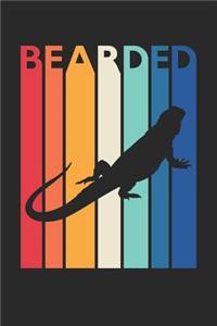 Vintage Bearded Dragon Notebook - Gift for Animal Lover - Colorful Bearded Dragon Diary - Retro Bearded Dragon Journal