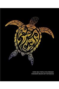 Honu Sea Turtle Polynesian Hawaiian Maori Art Notebook