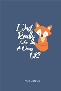 I Just Really Like Foxes OK? Notebook