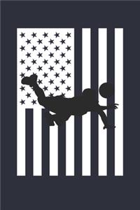 Fourth of July Gift for Volleyball Player - American Flag Volleyball Notebook - USA Flag Volleyball Journal