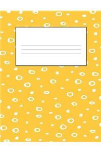 Yellow & White 8.5 x 11 150 Pages Journal Notebook