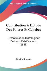 Contribution A L'Etude Des Poivres Et Cubebes