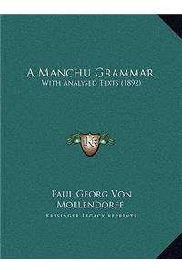 A Manchu Grammar
