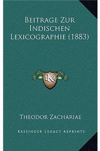 Beitrage Zur Indischen Lexicographie (1883)