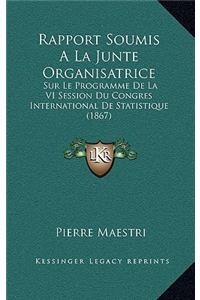 Rapport Soumis A La Junte Organisatrice