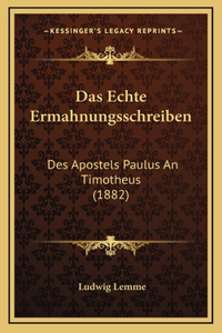 Das Echte Ermahnungsschreiben