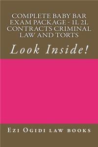 Complete Baby Bar Exam Package - 1L 2L Contracts Criminal law and Torts