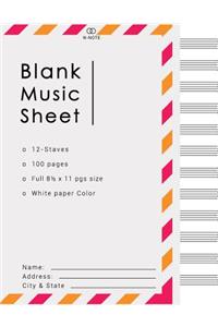 Blank Music Sheets