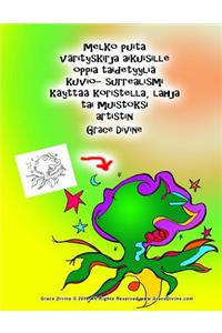 melko puita värityskirja aikuisille oppia taidetyyliä kuvio- surrealismi käyttää koristella, lahja tai muistoksi artistin Grace Divine