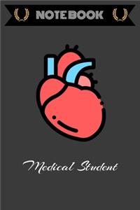 medical student notebook 100 pages 6x9 inches