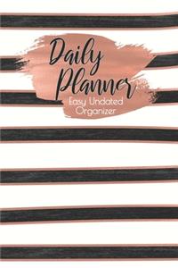 Daily Planner Easy Undated Organizer