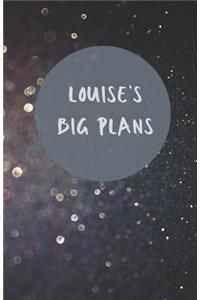 Louise's Big Plans - Notebook/Journal/Diary - Personalised Girl/Women's Gift - Birthday/Party Bag Filler - 100 lined pages (Dark glitter)