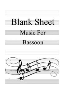 Blank Sheet Music For Bassoon
