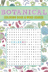 Botanical Coloring Book & Word Search